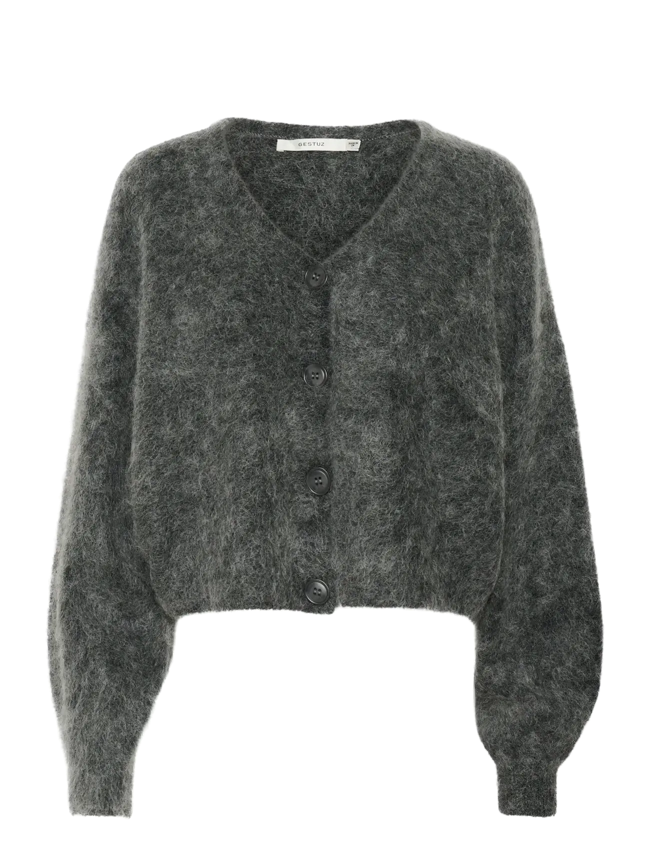 Gestuz - GZdebbie V cardigan NOOS - charcoal melange - 1