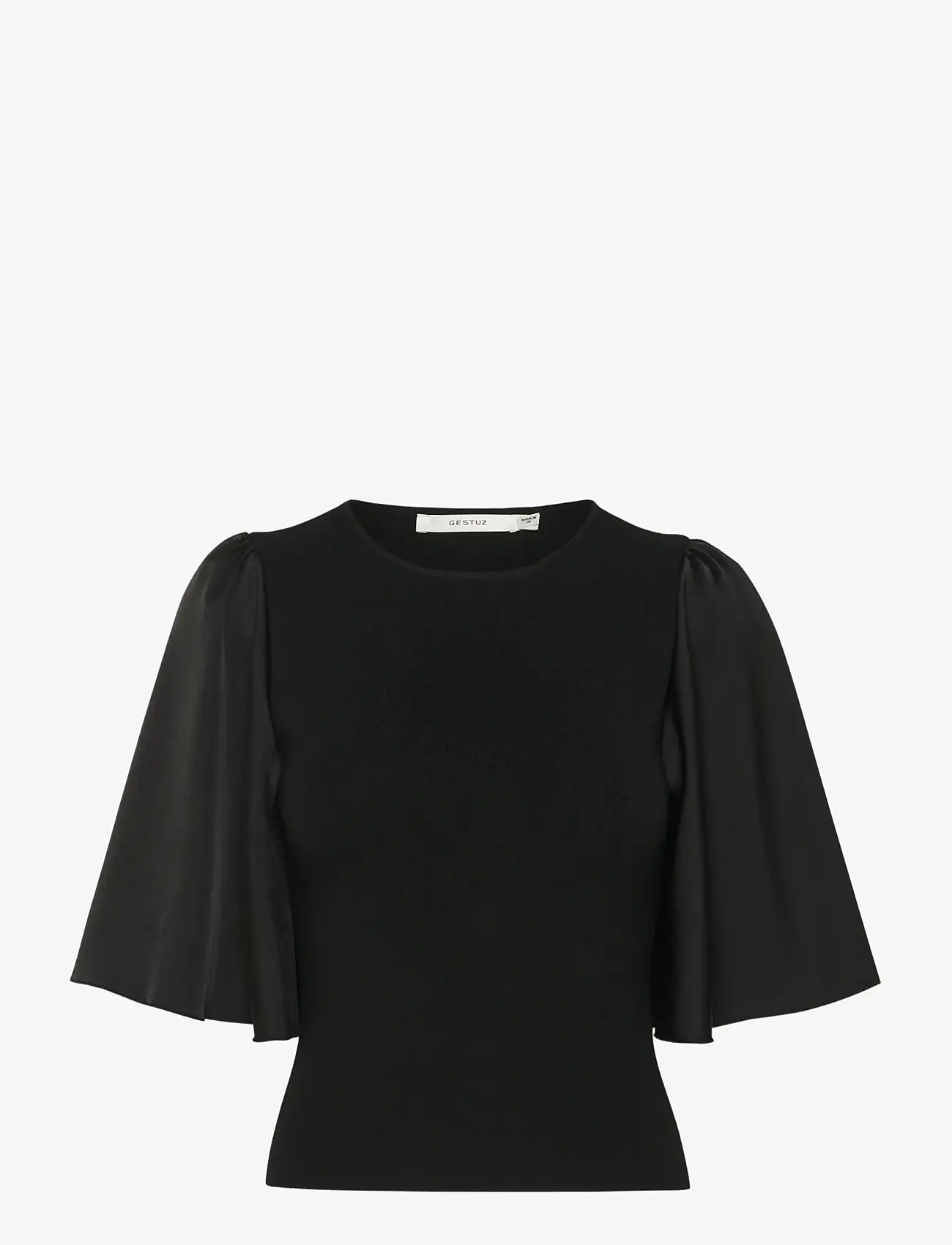 Gestuz - GZsama top NOOS - short-sleeved blouses - black - 1