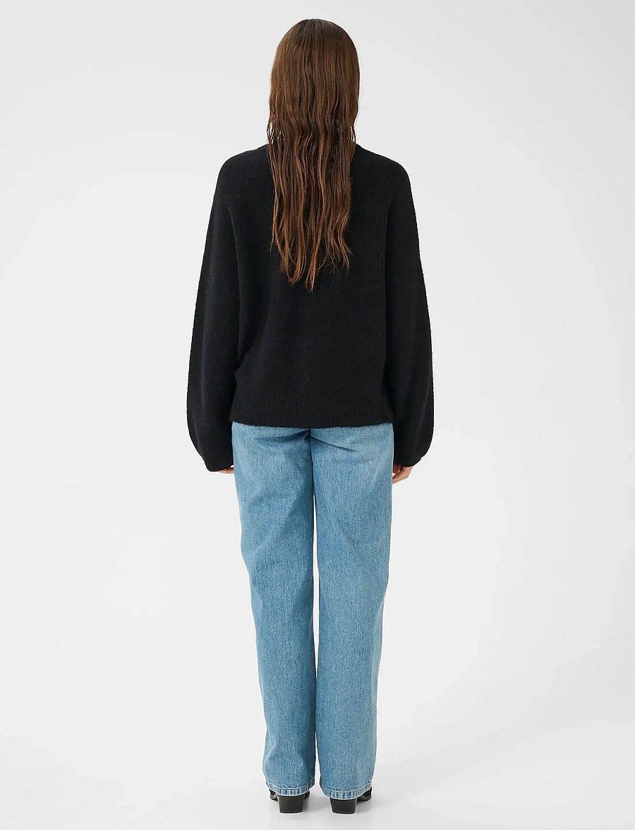 Gestuz - GZalpha slit pullover NOOS - stickade tröjor - black - 4