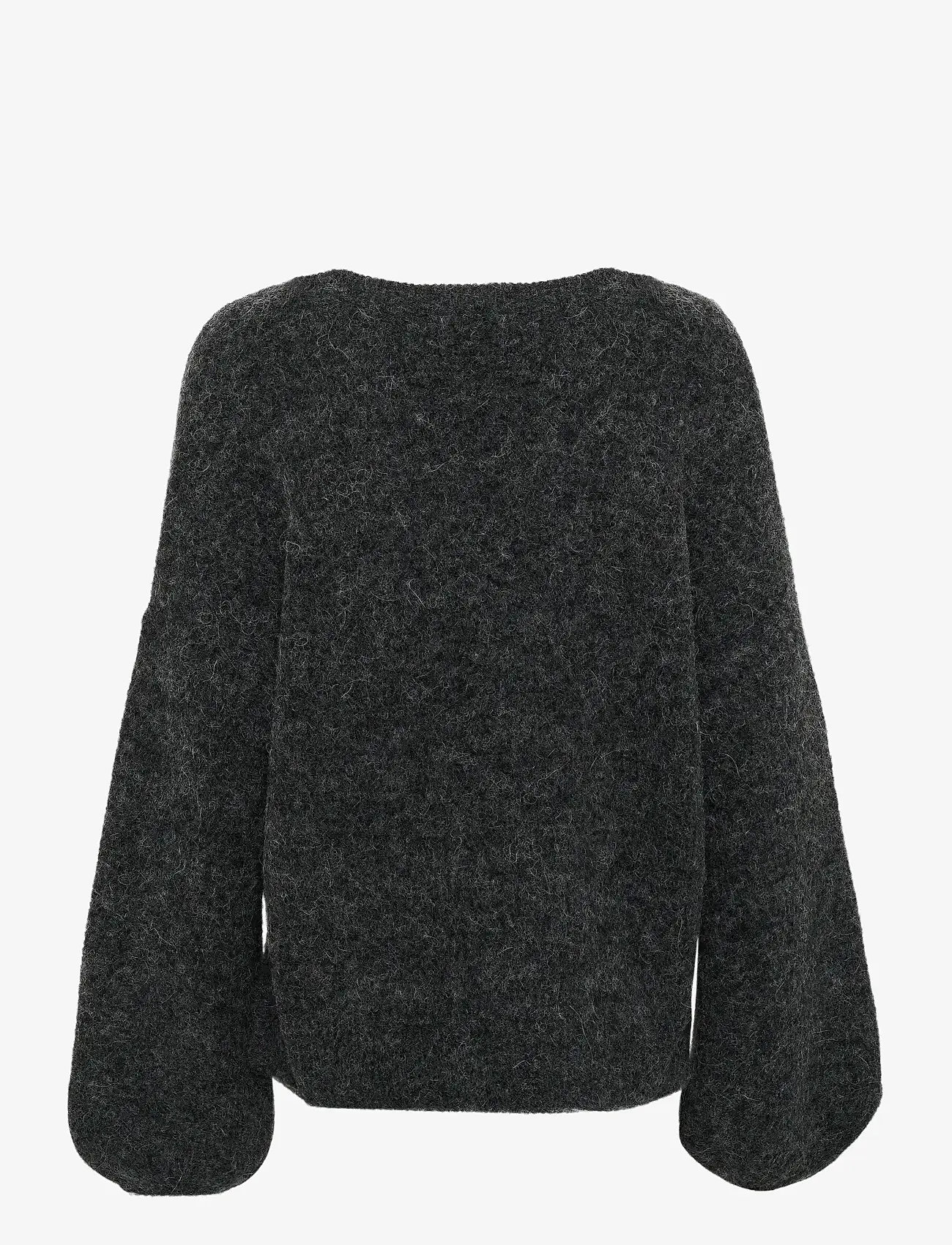 Gestuz - GZalpha slit pullover NOOS - efterårstøj - charcoal melange - 1