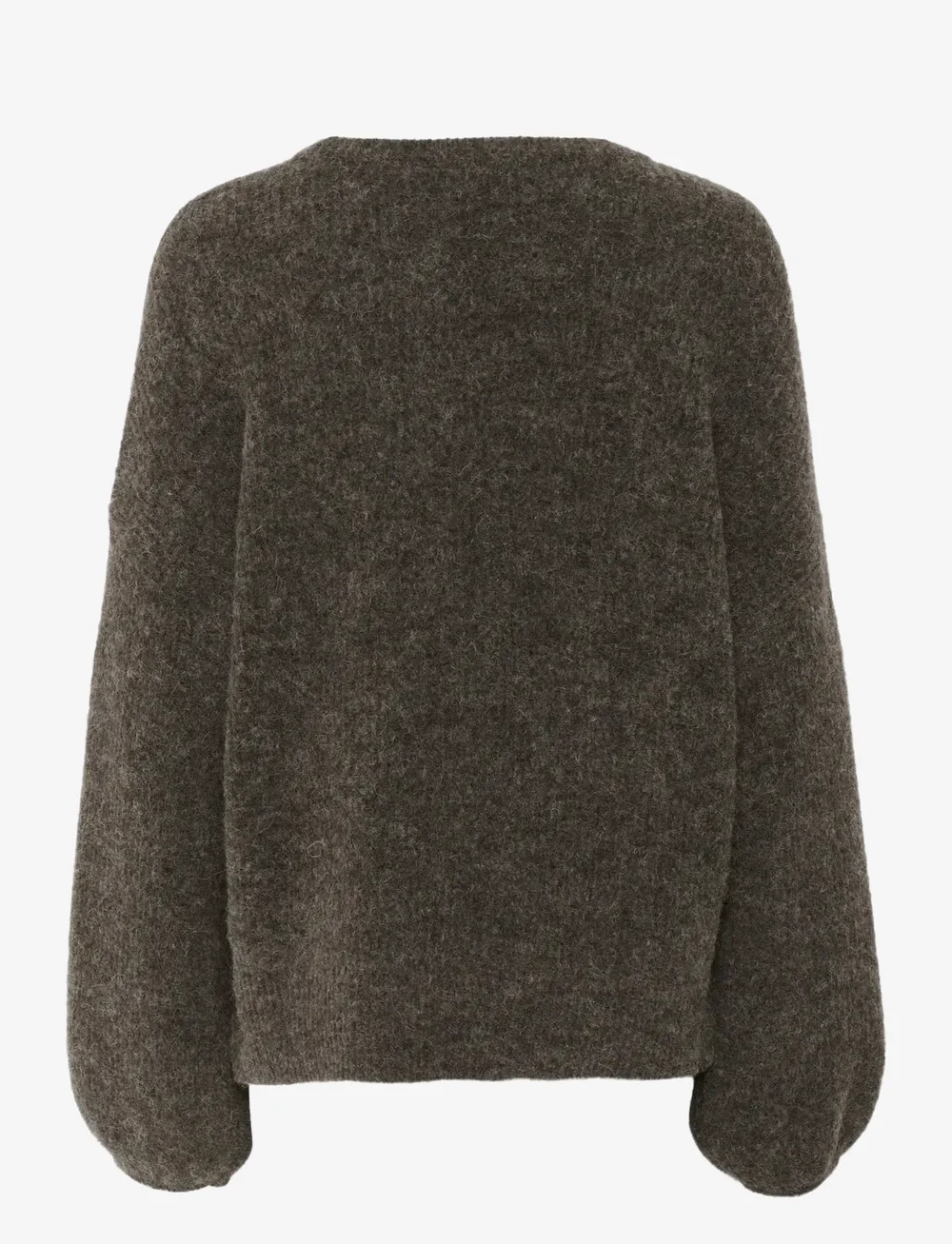 Gestuz - GZalpha slit pullover NOOS - striktrøjer - chestnut melange - 2