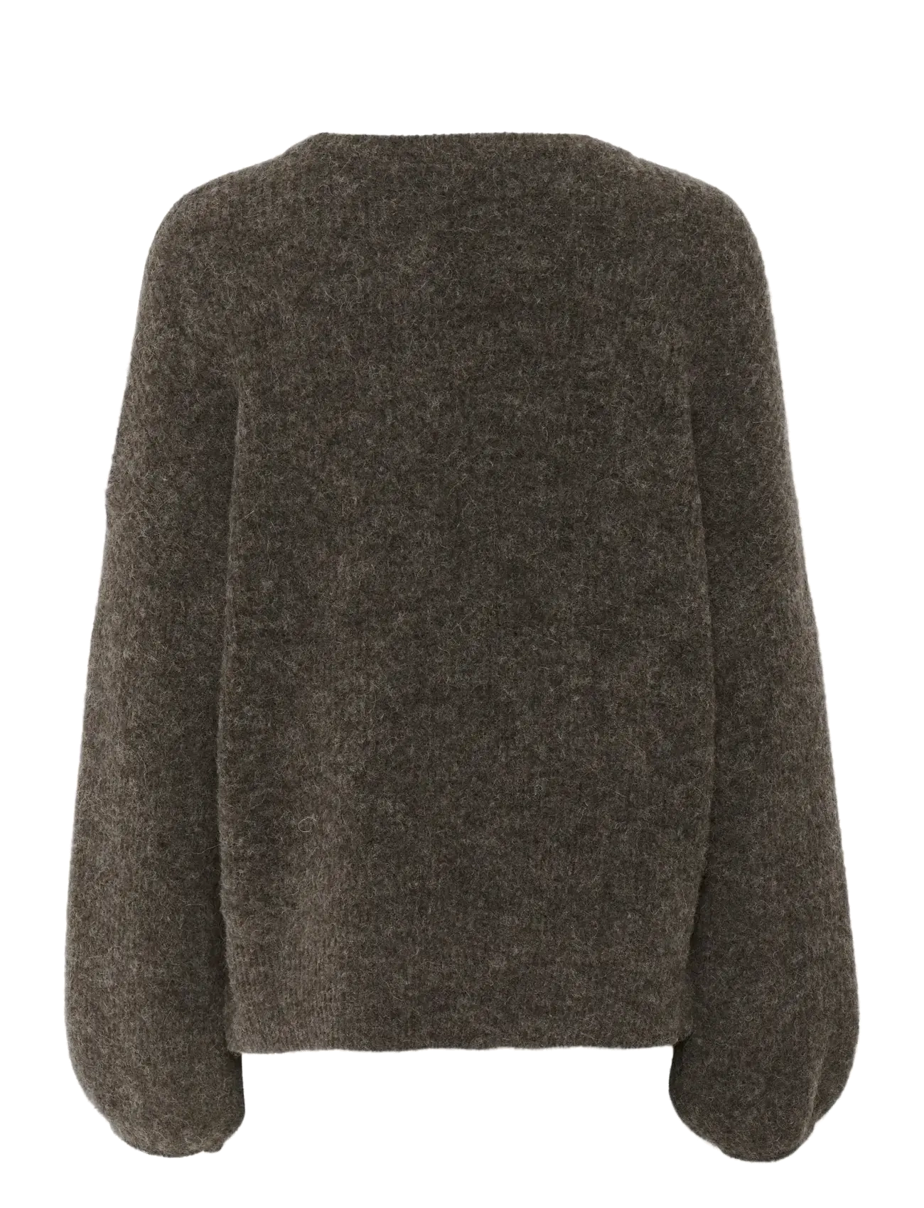 Gestuz - GZalpha slit pullover NOOS - stickade tröjor - chestnut melange - 2