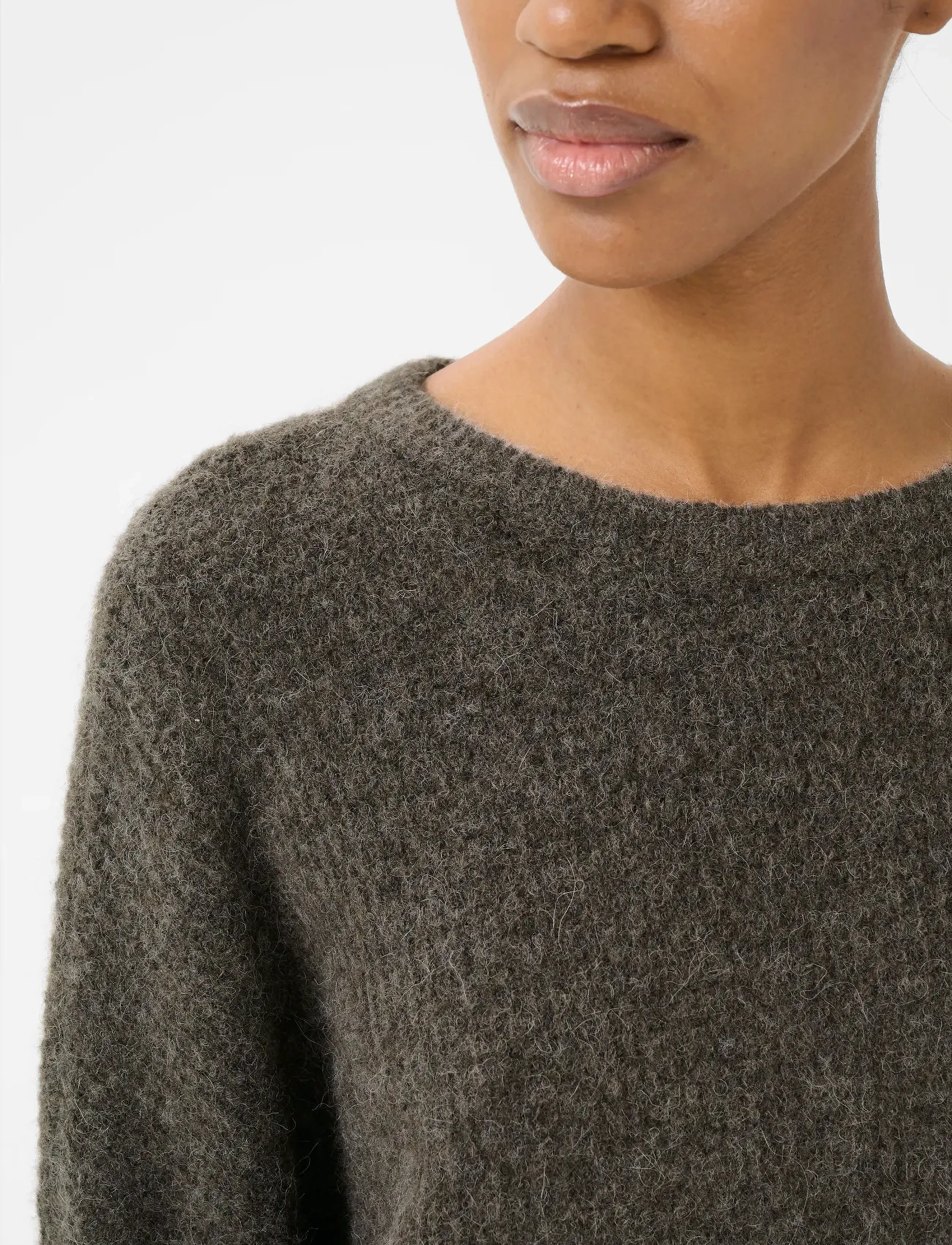 Gestuz - GZalpha slit pullover NOOS - stickade tröjor - chestnut melange - 5