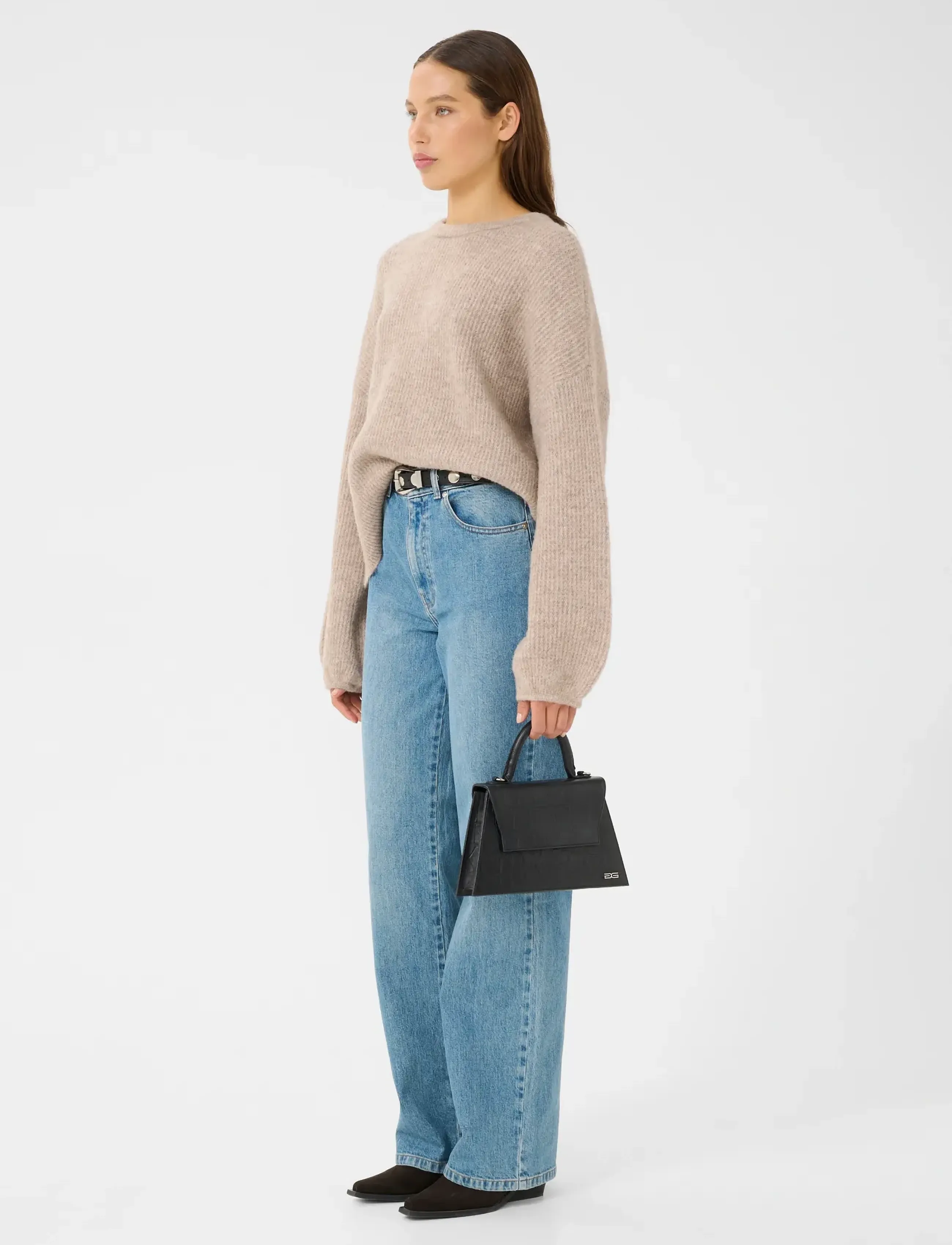 Gestuz - GZalpha slit pullover NOOS - pullover - warm sand melange - 3