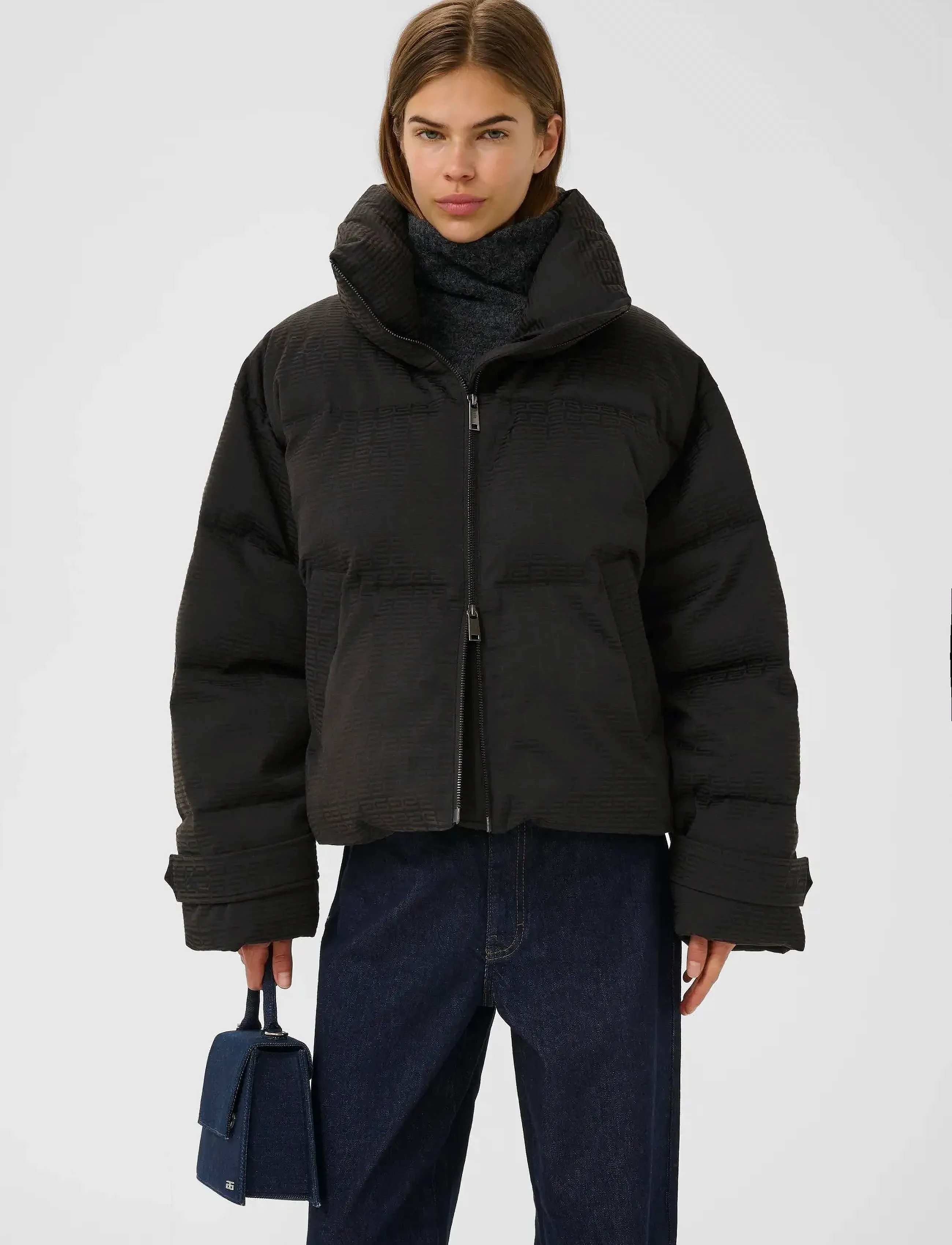 Gestuz Gznansi Short Puffer, Kvinder, Kort Højhalset Pufferjakke, Sort, Str: 38