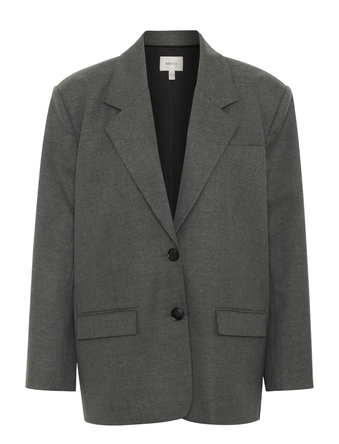 Gestuz GZpaula OZ blazer NOOS - Tøj - DARK GREY MELANGE / grey