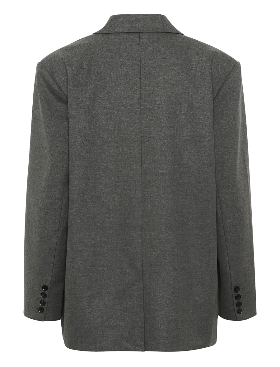 Gestuz - GZpaula OZ blazer NOOS - blazers à fermeture droite - dark grey melange - 2