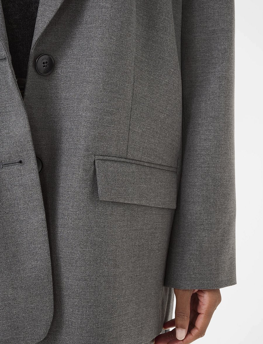 Gestuz - GZpaula OZ blazer NOOS - blazers à fermeture droite - dark grey melange - 5