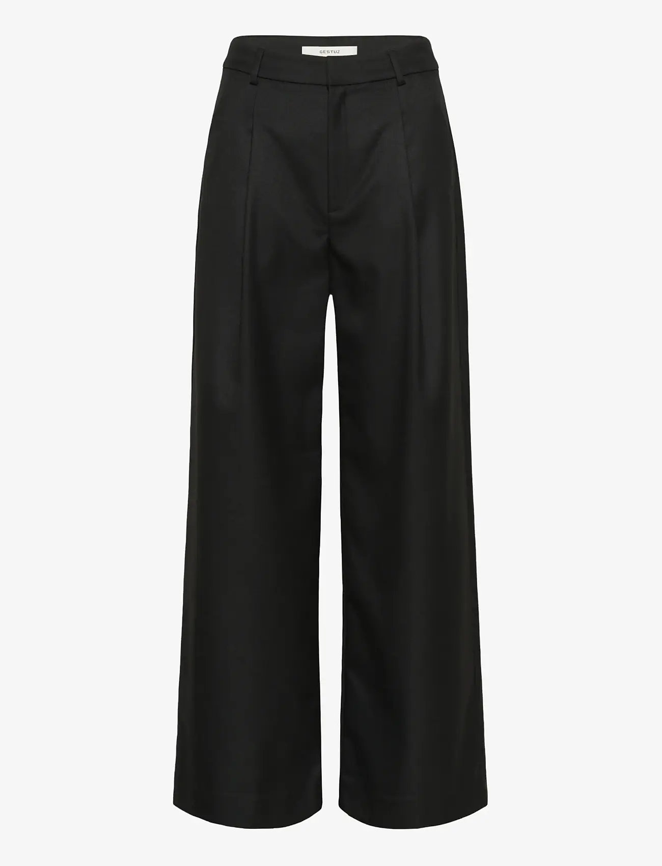 Gestuz - GZpaula MW wide pants NOOS - tailored trousers - black - 1
