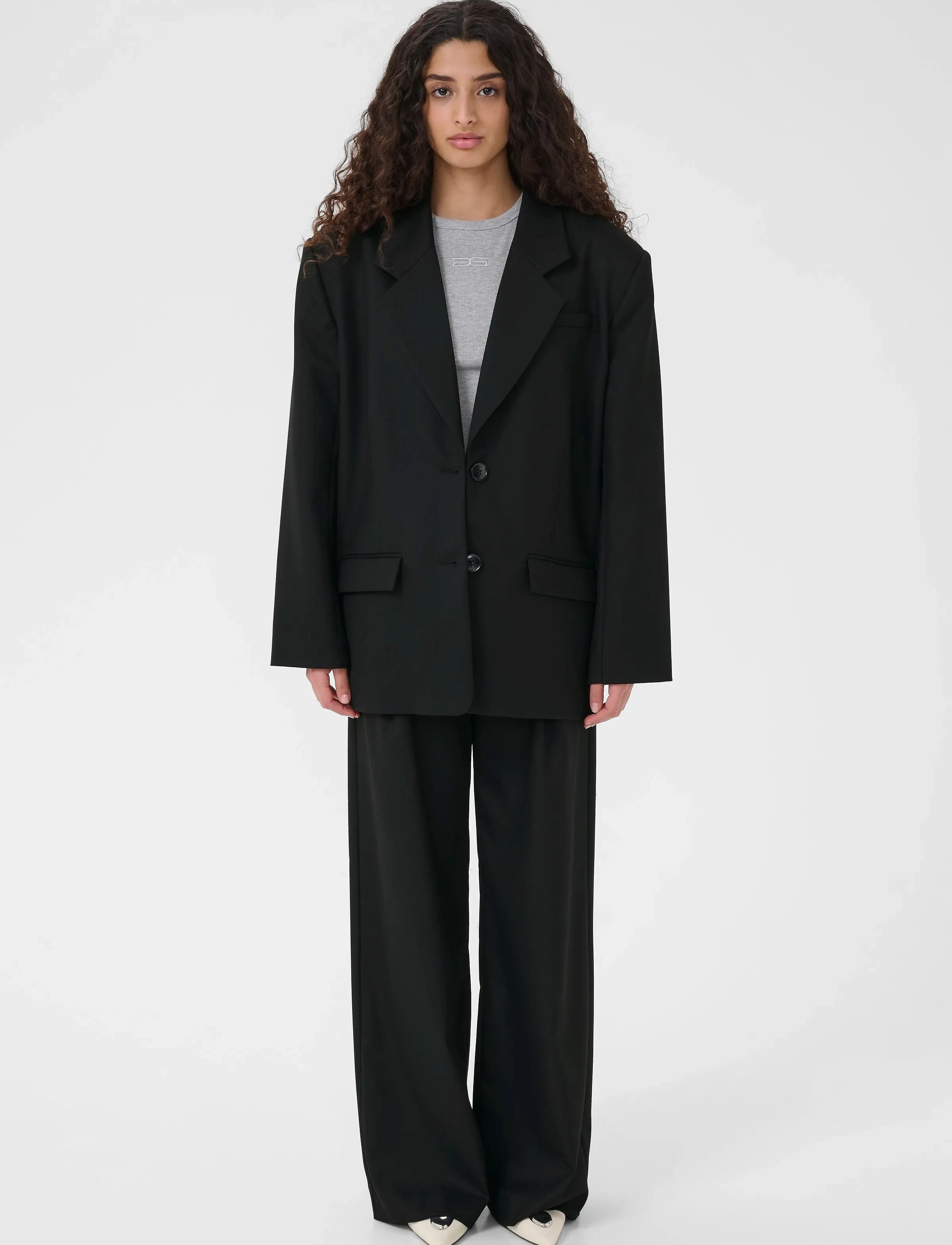 Gestuz - GZpaula MW wide pants NOOS - pidulikud püksid - black - 3