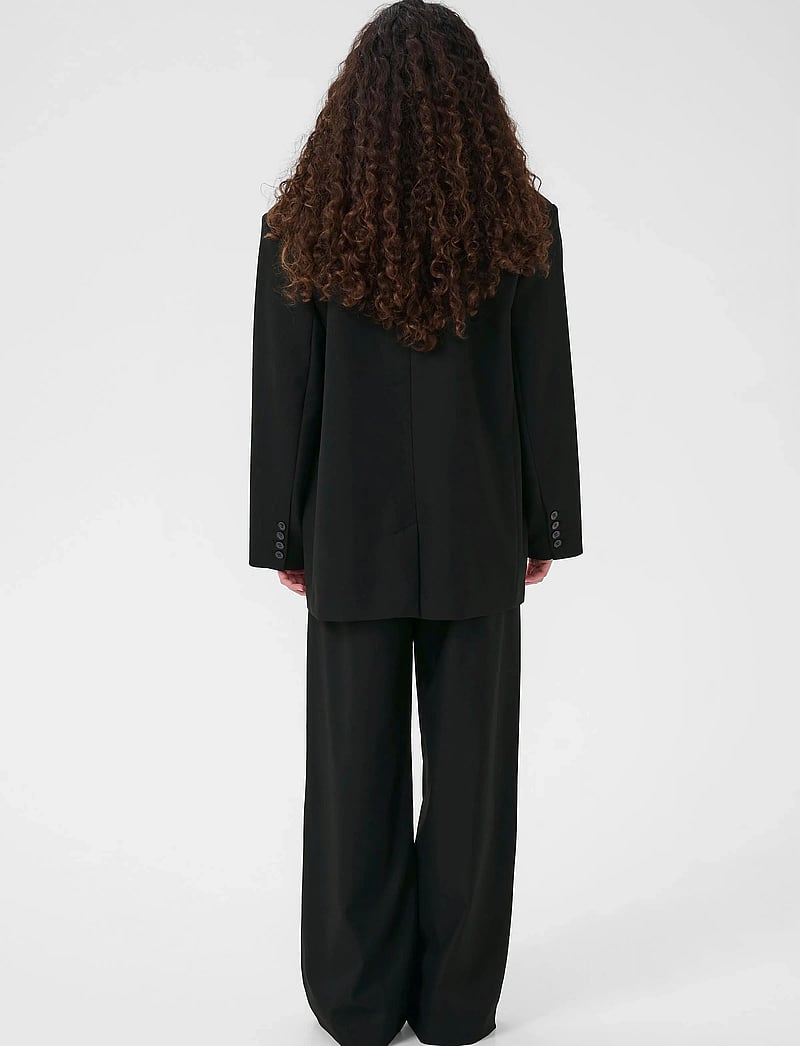 Gestuz - GZpaula MW wide pants NOOS - tailored trousers - black - 4