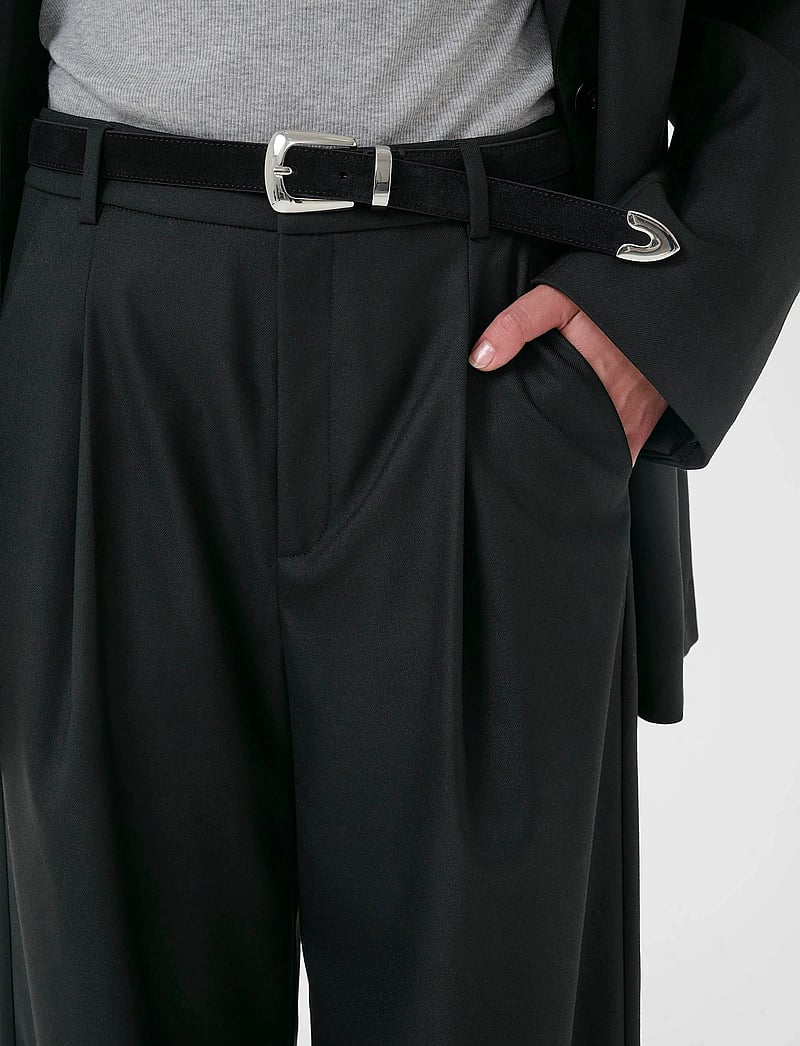 Gestuz - GZpaula MW wide pants NOOS - tailored trousers - black - 5