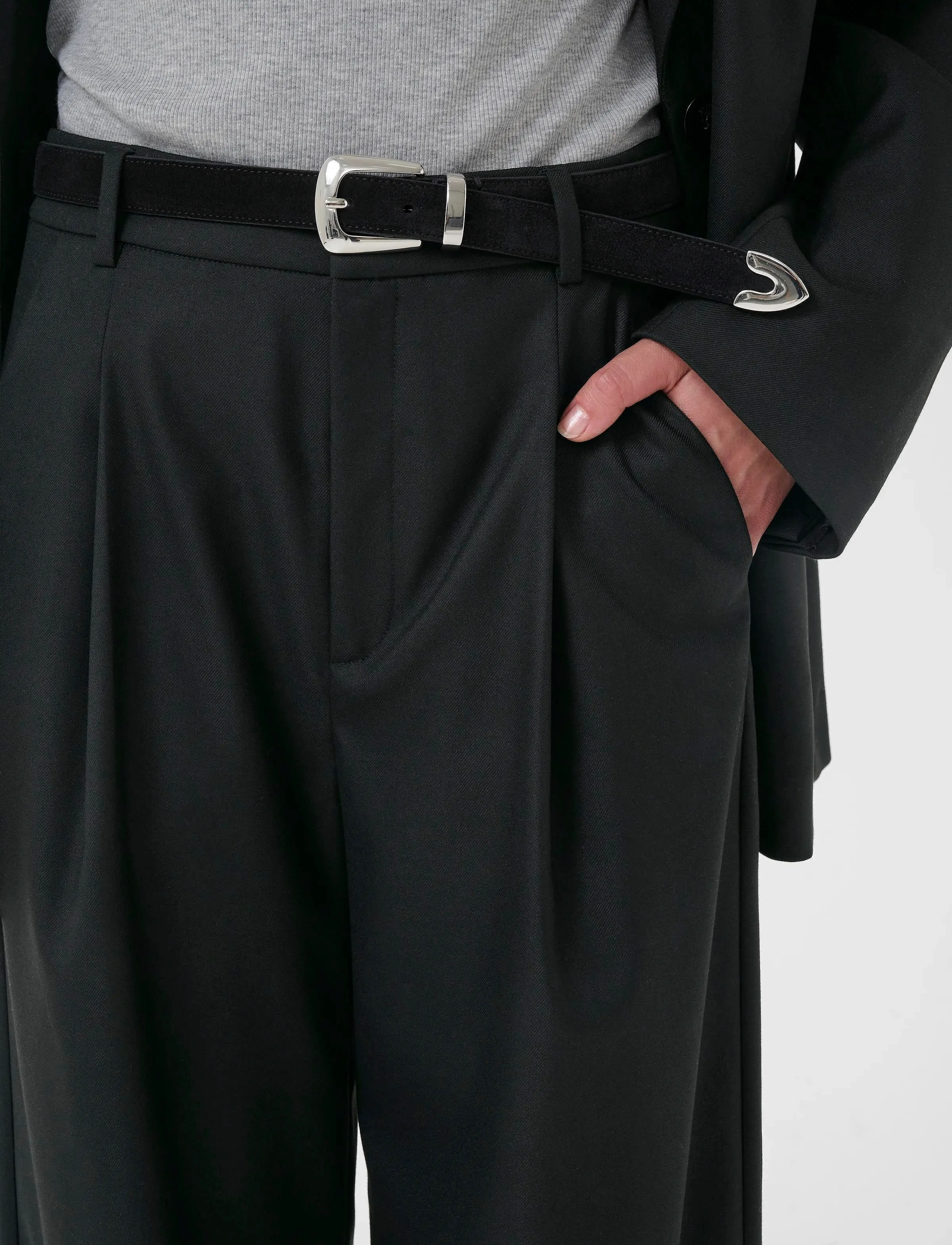 Gestuz - GZpaula MW wide pants NOOS - pidulikud püksid - black - 5
