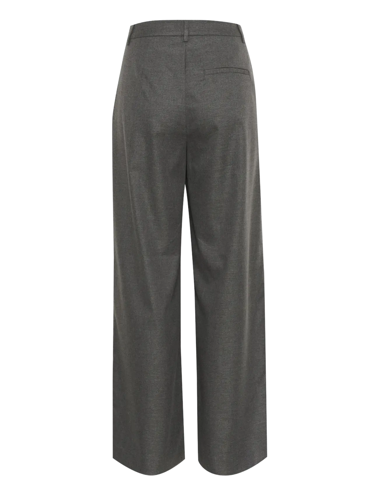Gestuz - GZpaula MW wide pants NOOS - pantalons habillés - dark grey melange - 2