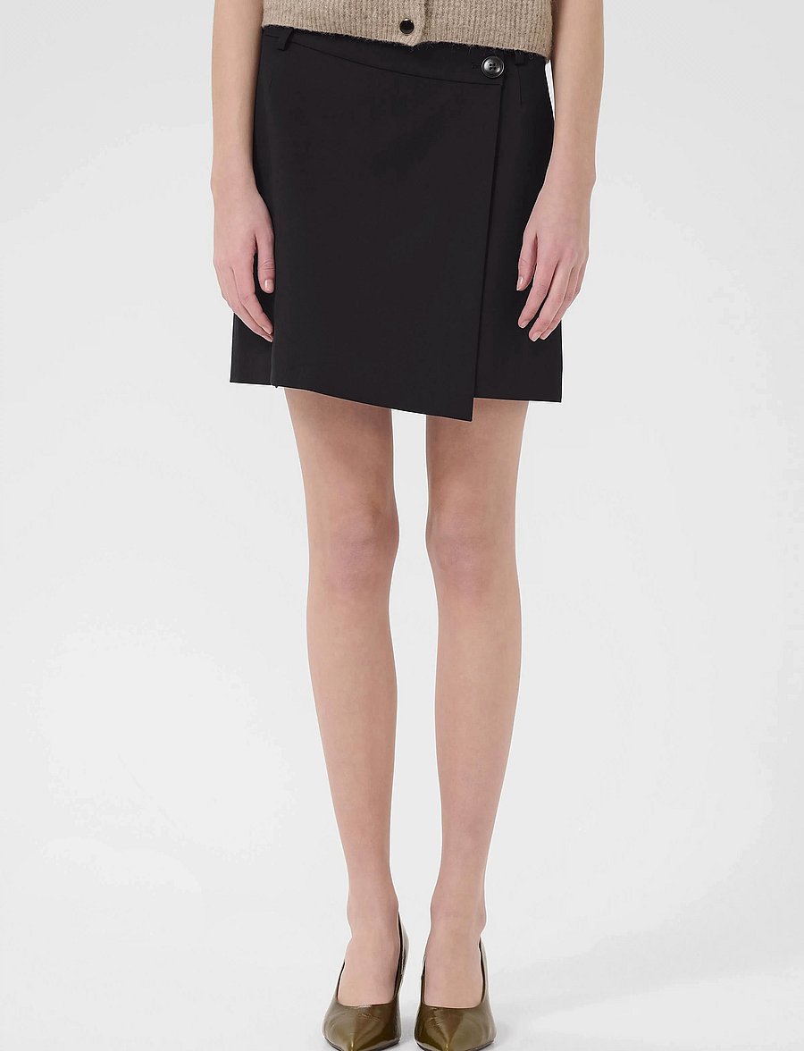 Gestuz - GZpaula MW wrap skirt NOOS - wrap skirts - black - 0