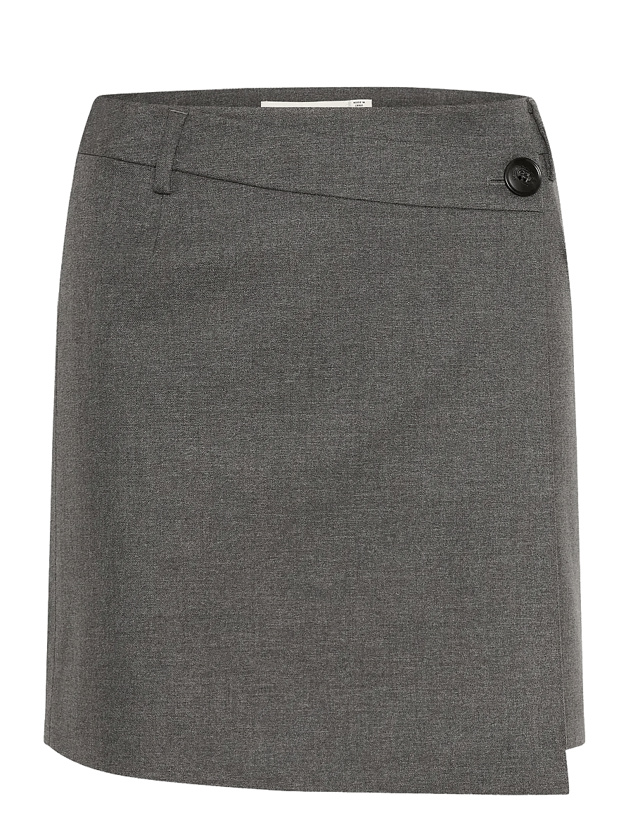 Gestuz - GZpaula MW wrap skirt NOOS - wrap skirts - dark grey melange - 1