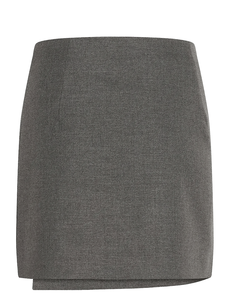 Gestuz - GZpaula MW wrap skirt NOOS - wrap skirts - dark grey melange - 2