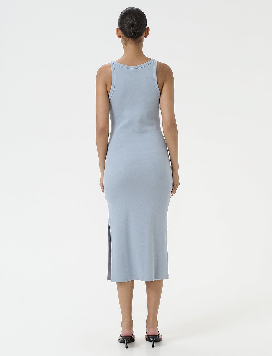 Gestuz - DrewGZ logo tank dress - etuikleider - grey blue - 4