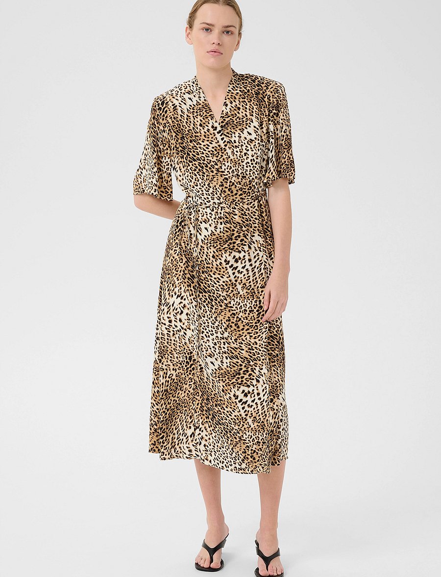 Gestuz - GZkadla wrap dress - robes portefeuille - light leopard - 0