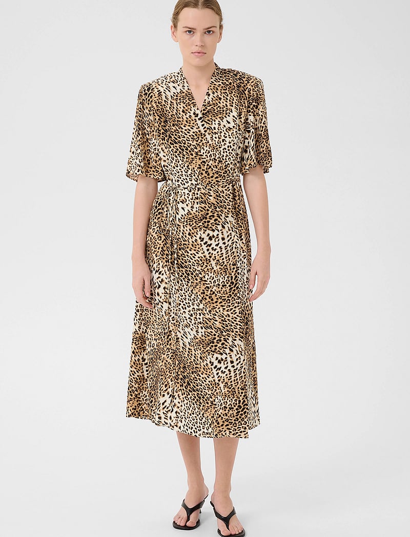 Gestuz - GZkadla wrap dress - slå-om-kjoler - light leopard - 3