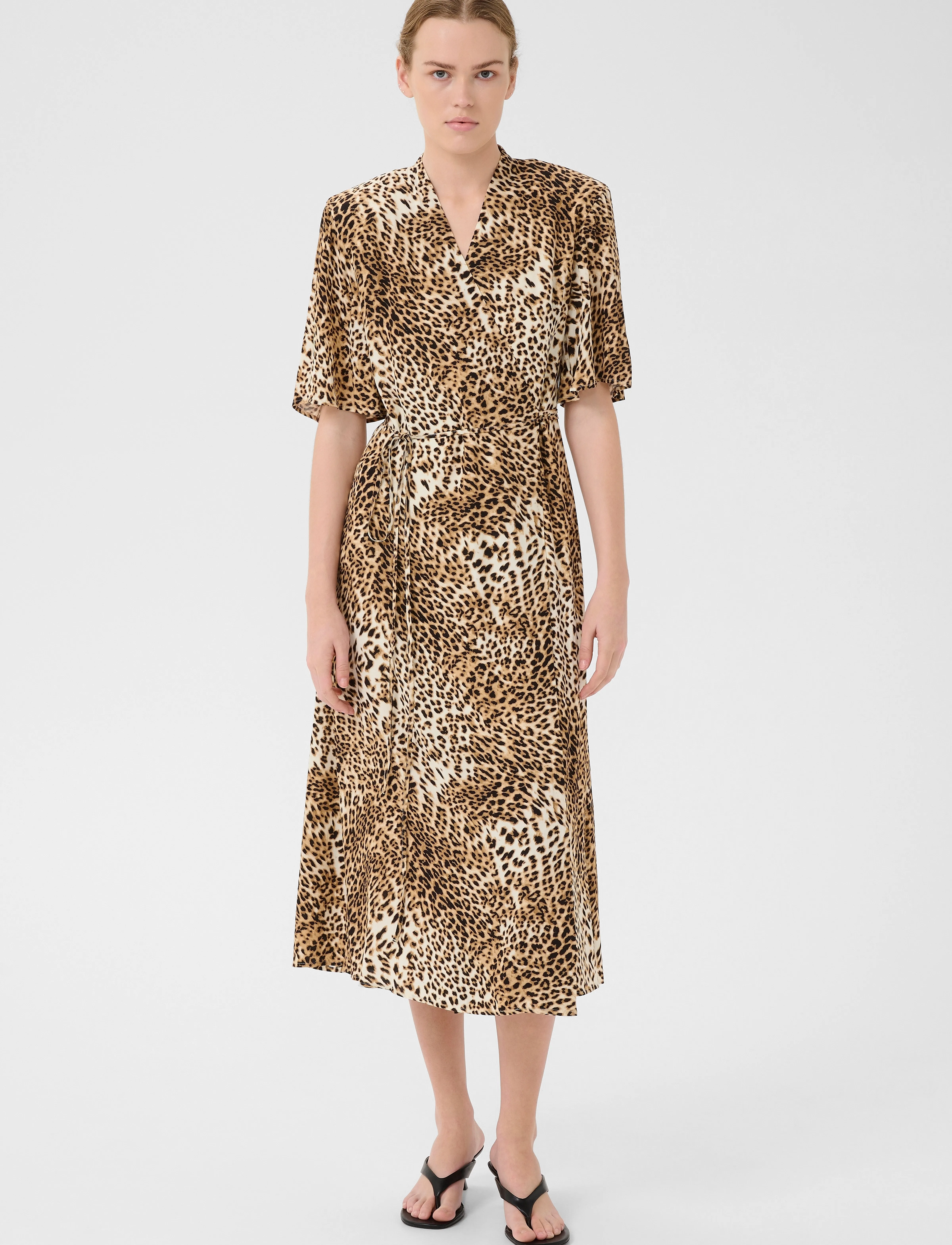 Gestuz - GZkadla wrap dress - kleitas ar pārlikumu - light leopard - 3