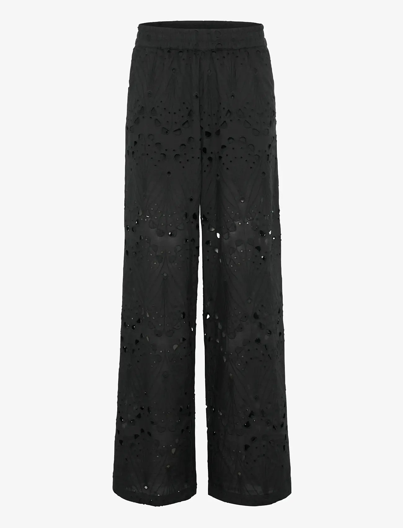 Gestuz - GZbaylor HW pants - hosen mit weitem bein - black - 1