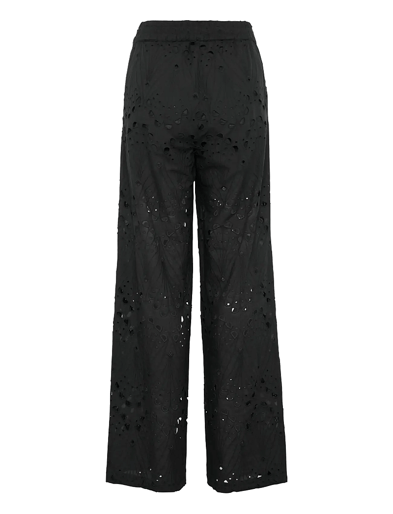 Gestuz - GZbaylor HW pants - hosen mit weitem bein - black - 2