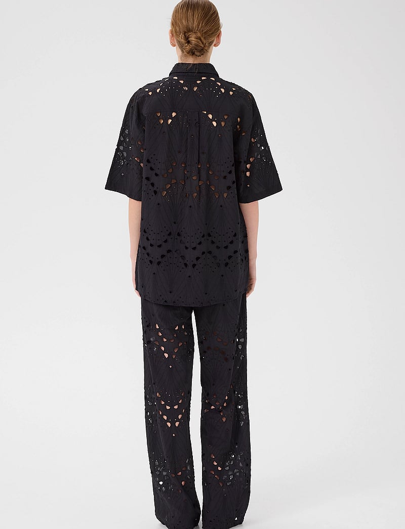 Gestuz - GZbaylor HW pants - hosen mit weitem bein - black - 4