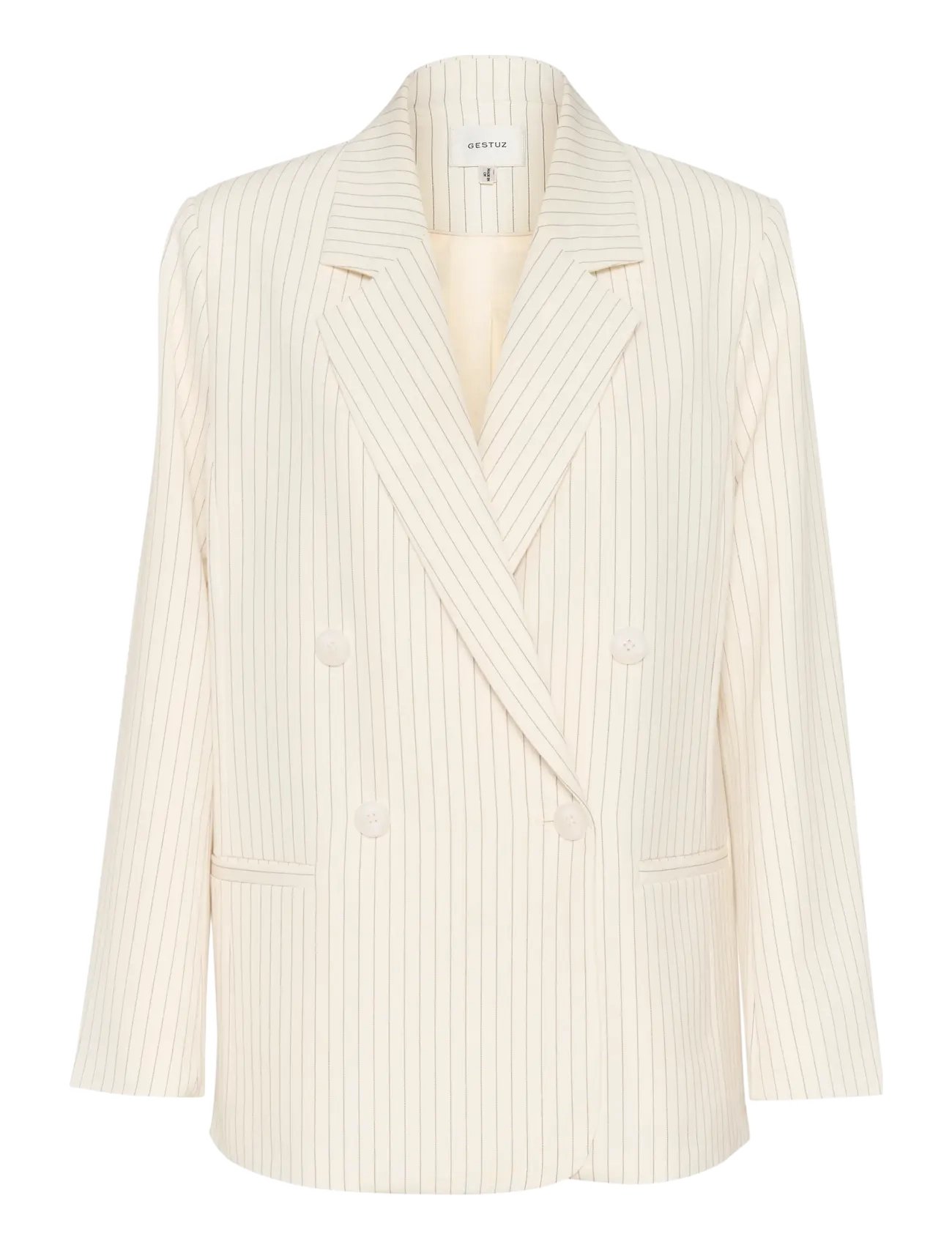 Gestuz - GZjoelle blazer - blazers à double boutonnage - egret/grey pinstripe - 1