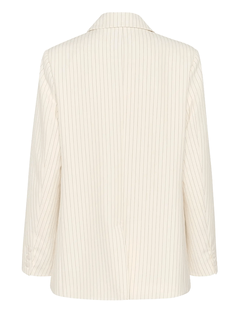 Gestuz - GZjoelle blazer - dobbeltradede blazere - egret/grey pinstripe - 2