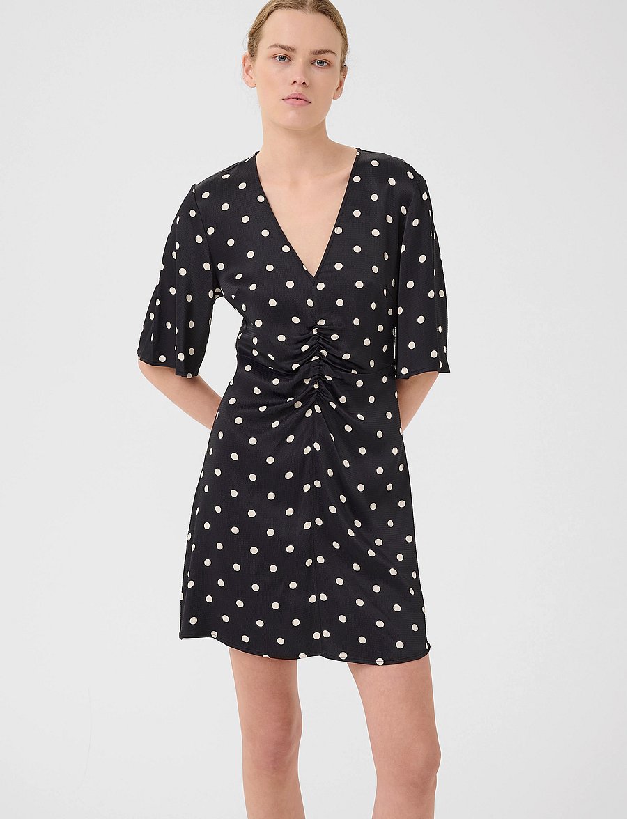 Gestuz - GZdotta P SS dress - partykleider - black with egret dot - 0