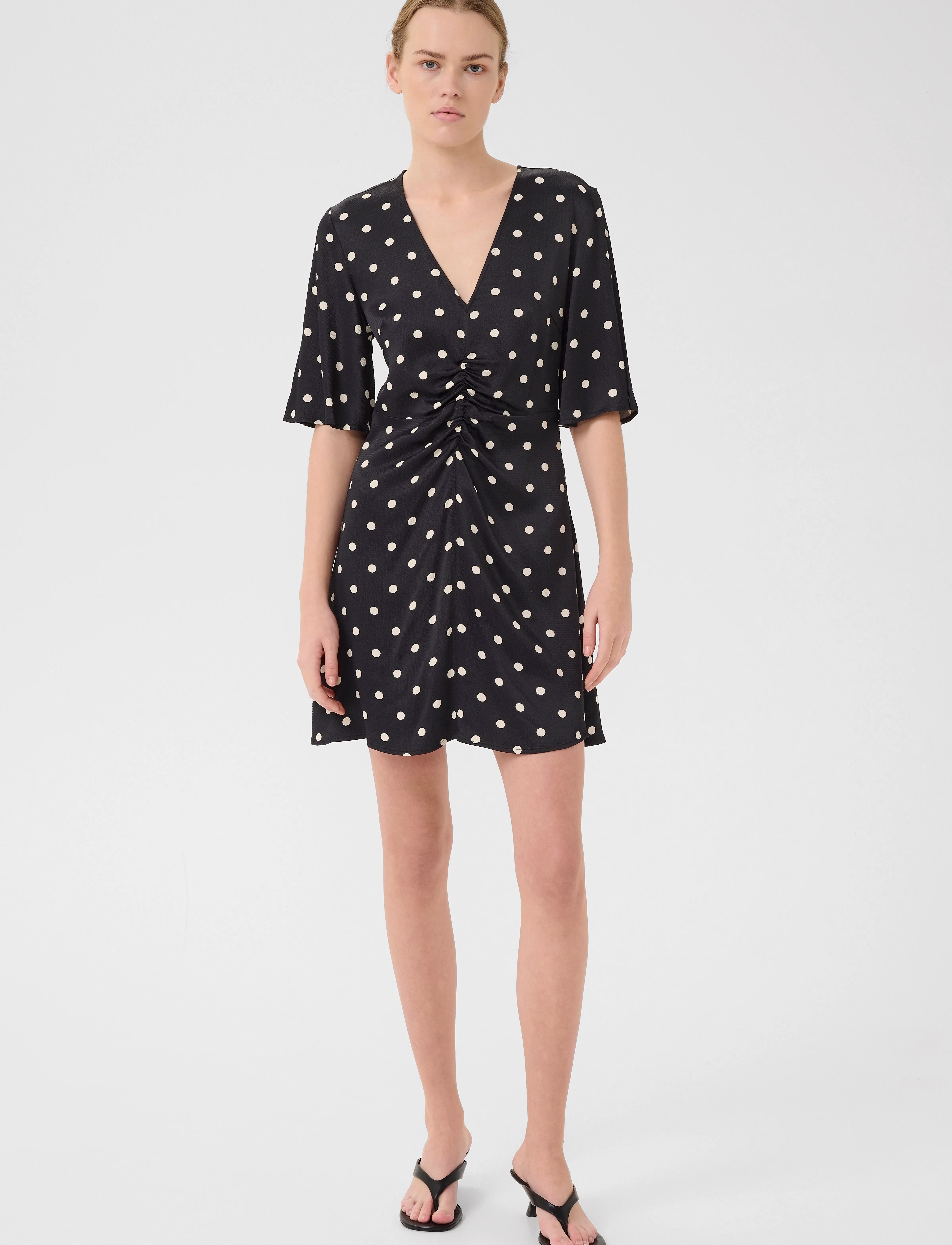 Gestuz - GZdotta P SS dress - robes de fête - black with egret dot - 3