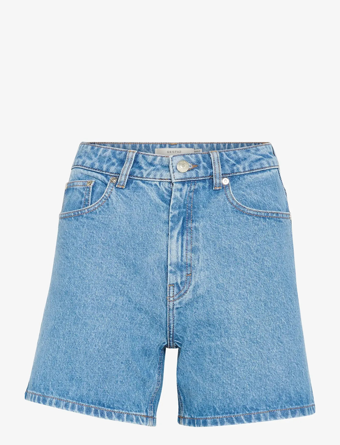 Gestuz - GZdena HW shorts - jorts - washed mid blue - 1