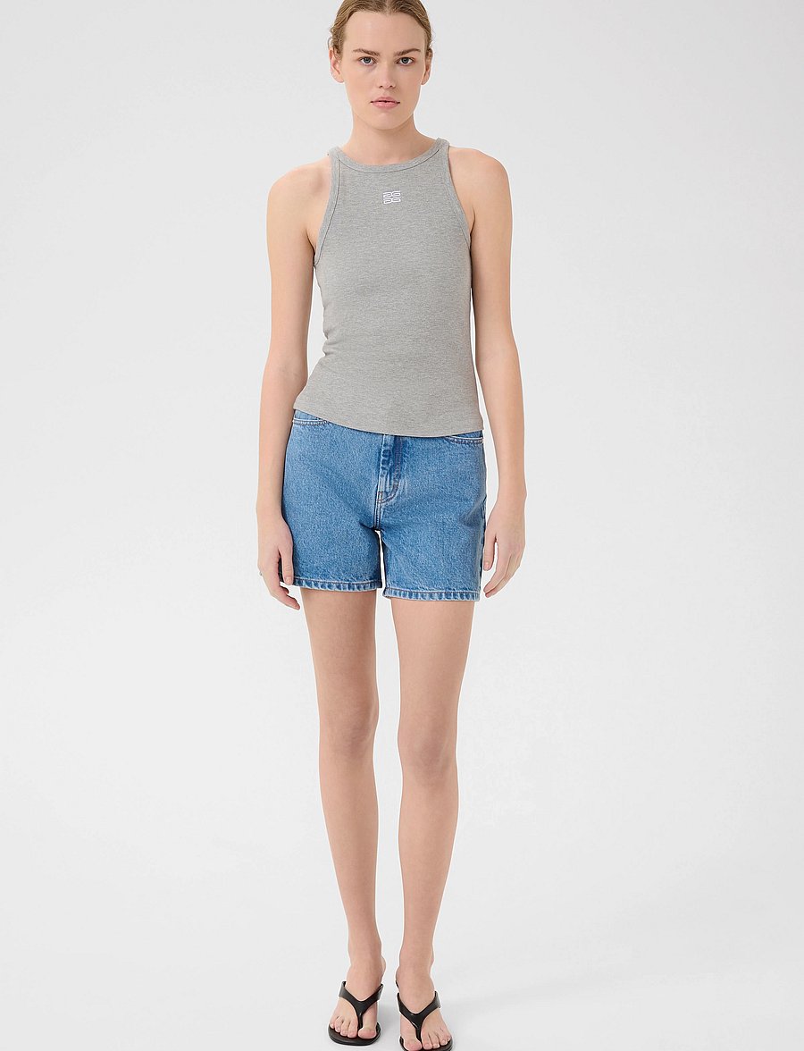 Gestuz - GZdena HW shorts - jorts - washed mid blue - 3