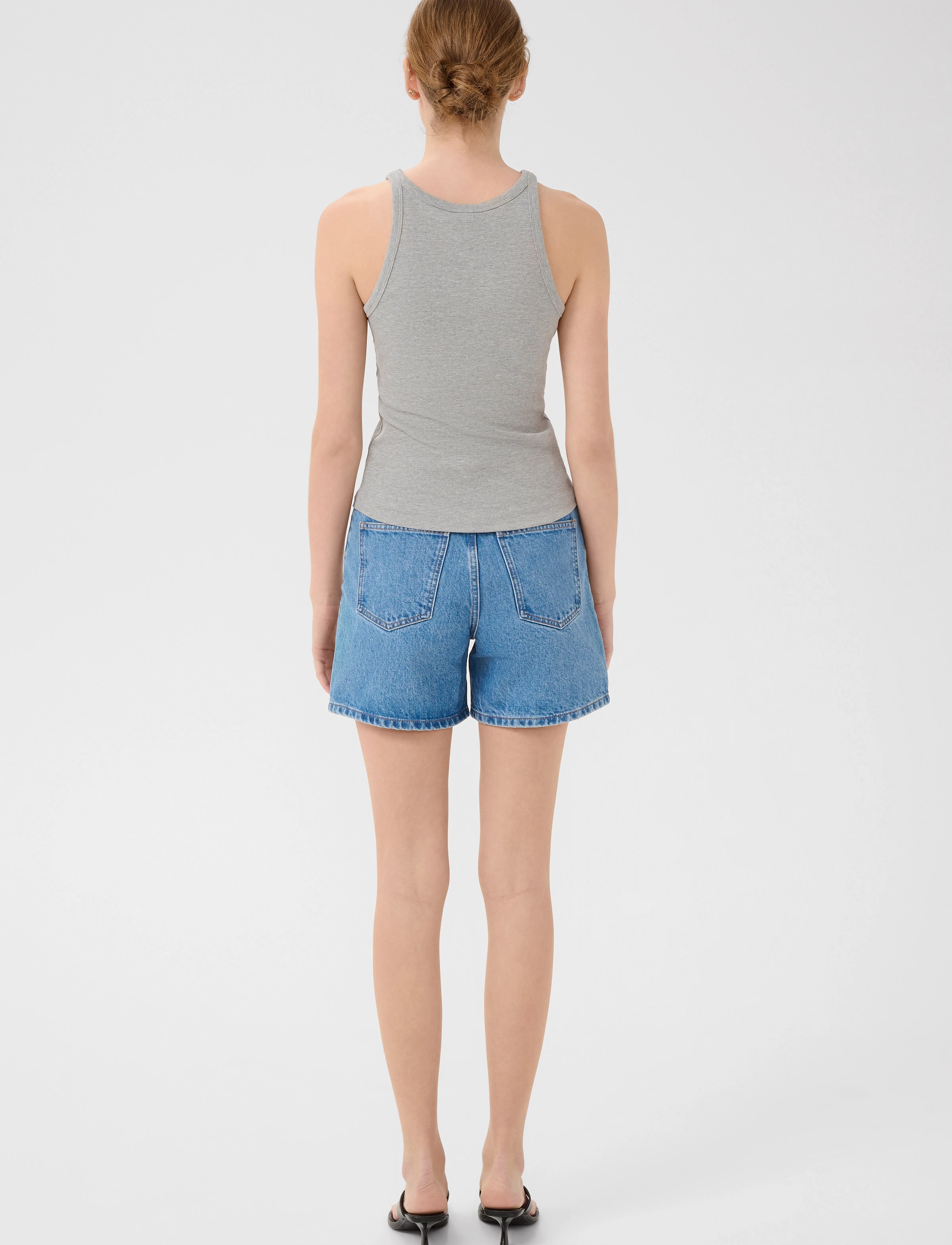 Gestuz - GZdena HW shorts - jorts - washed mid blue - 4