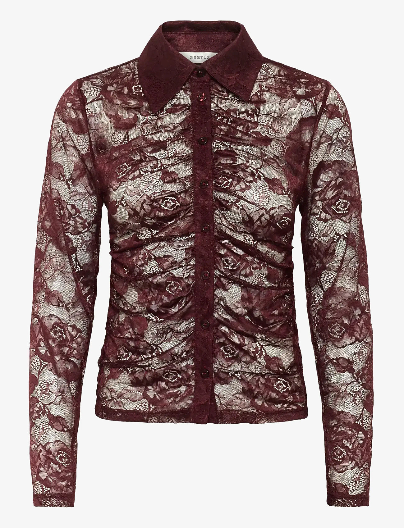 Gestuz - GZleala shirt - langærmede skjorter - aronia - 1