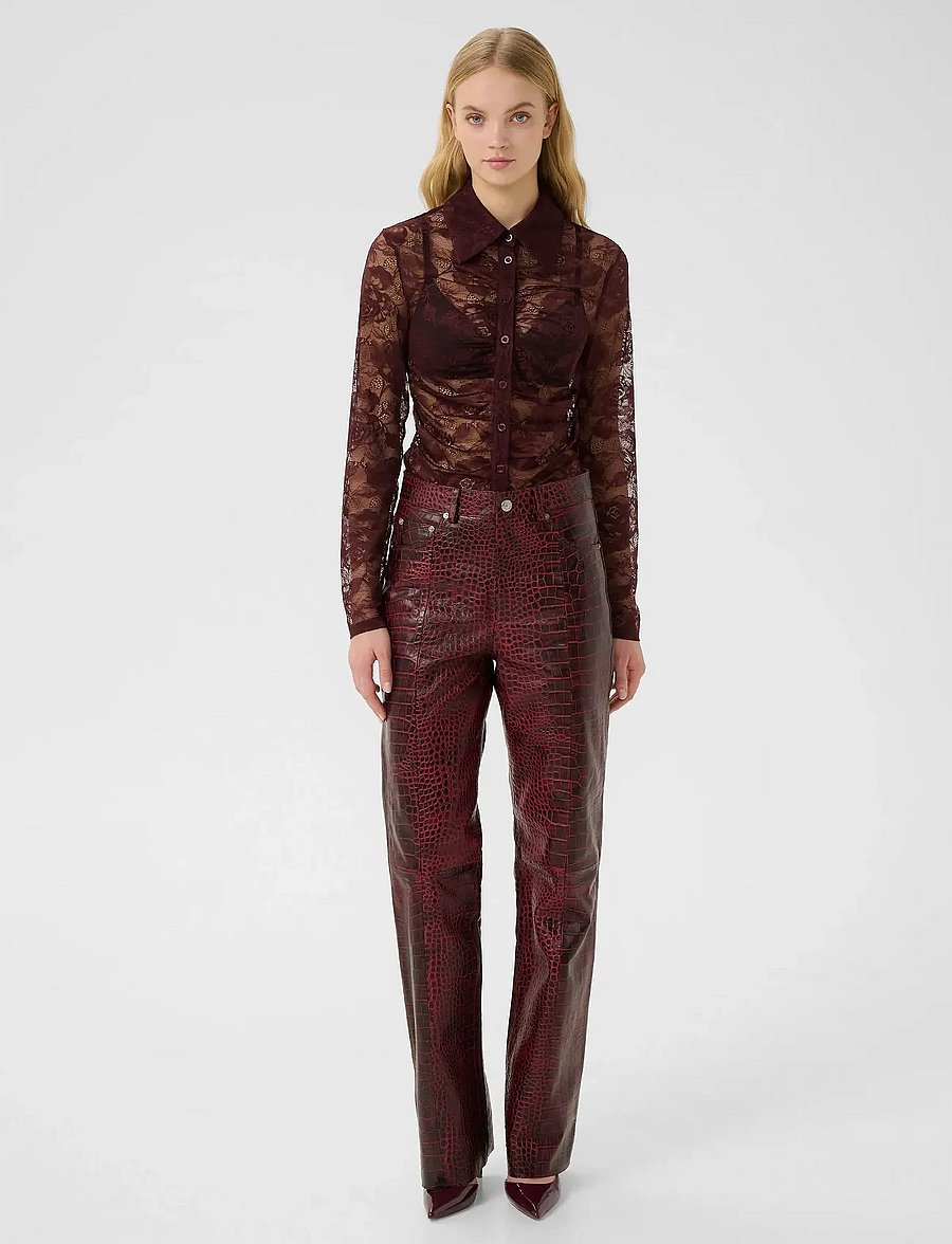 Gestuz - GZleala shirt - langærmede skjorter - aronia - 3