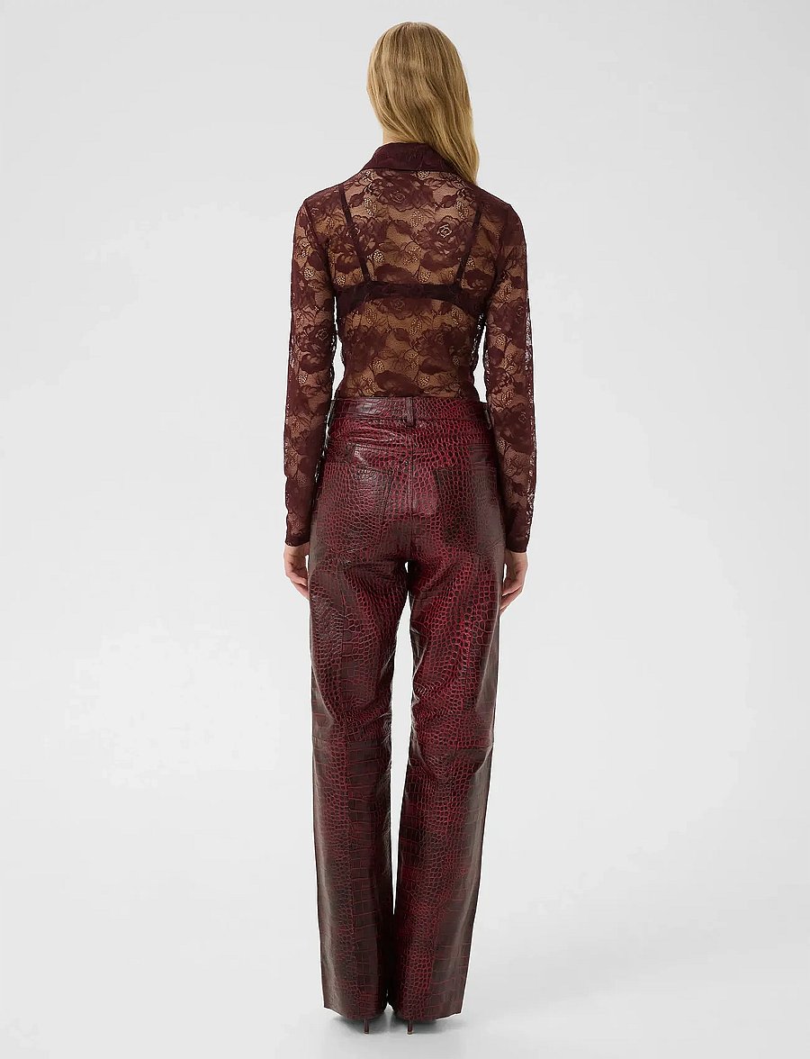Gestuz - GZleala shirt - langærmede skjorter - aronia - 4