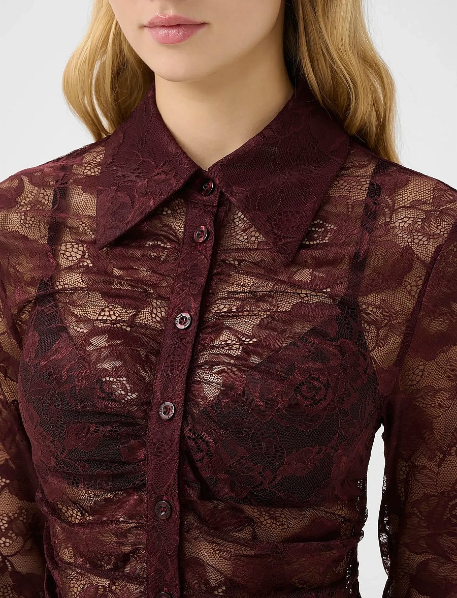 Gestuz - GZleala shirt - langærmede skjorter - aronia - 5