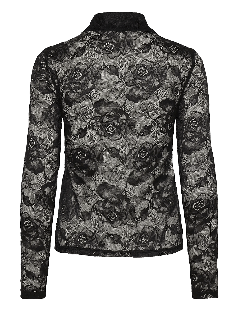 Gestuz - GZleala shirt - langärmlige hemden - black - 2