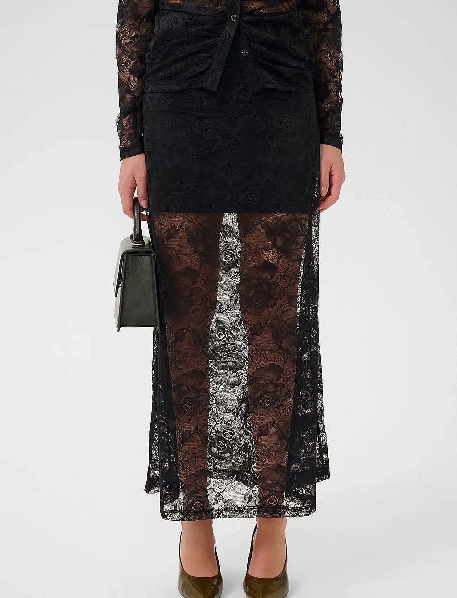 Gestuz - GZleala skirt - maxi nederdele - black - 0