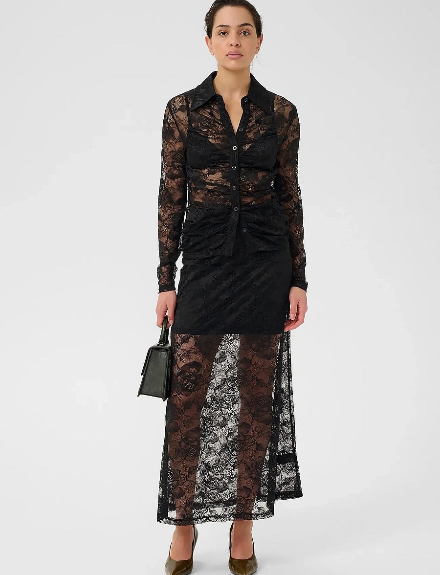 Gestuz - GZleala skirt - maxi nederdele - black - 3