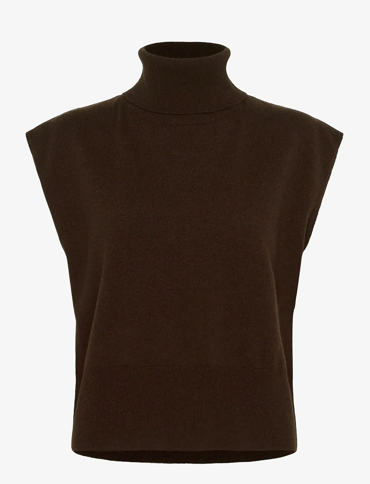 Gestuz - GZmanzi waistcoat - autumn clothing - deep burnt brown - 0