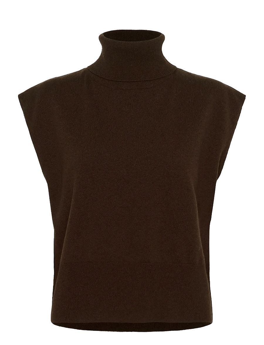 Gestuz - GZmanzi waistcoat - strickwesten - deep burnt brown - 1