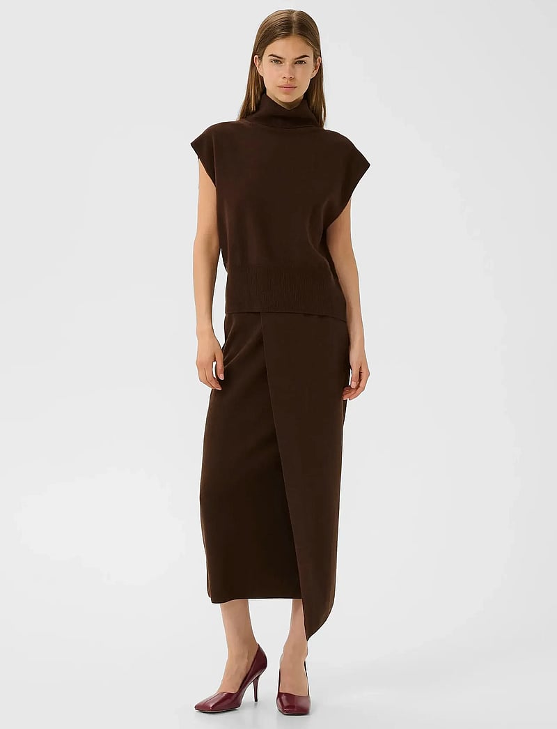 Gestuz - GZmanzi waistcoat - kootud vestid - deep burnt brown - 3