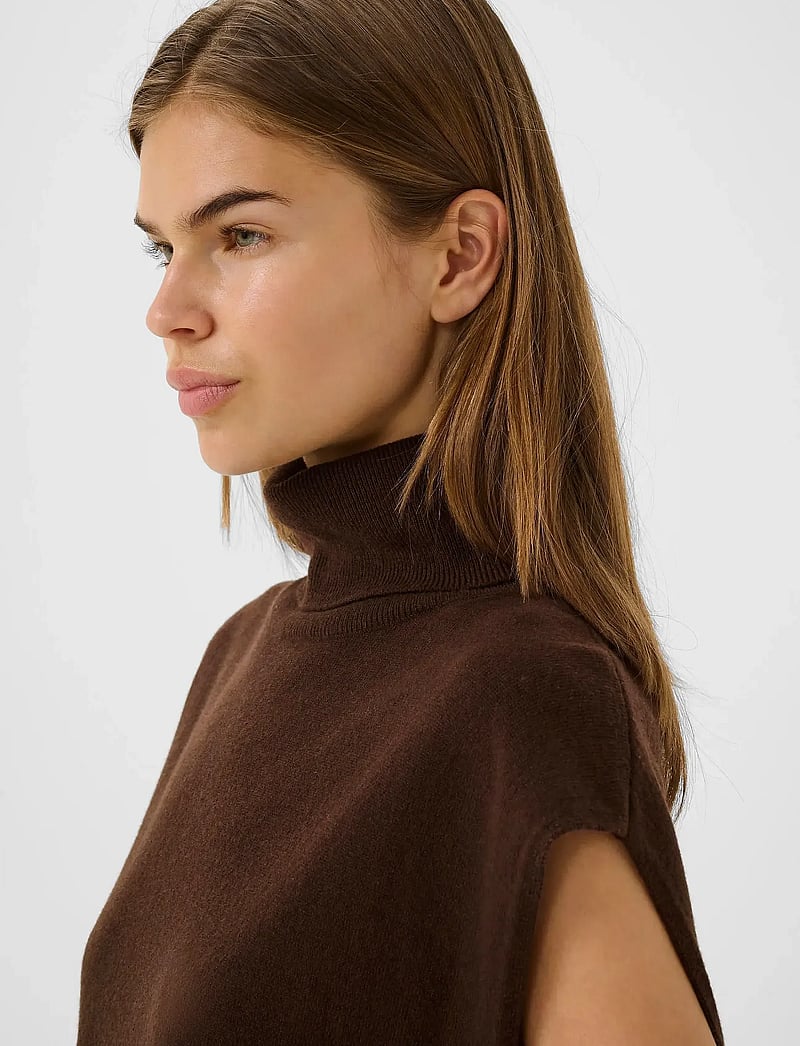 Gestuz - GZmanzi waistcoat - kootud vestid - deep burnt brown - 5