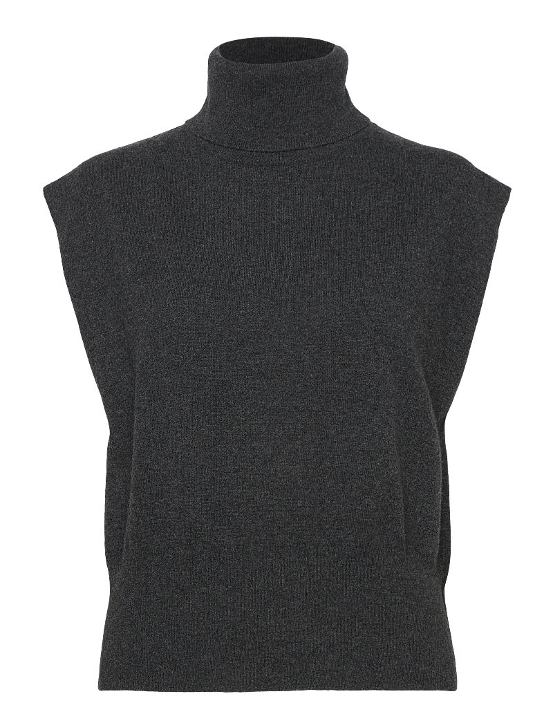 Gestuz - GZmanzi waistcoat - strikveste - deep graphite melange - 0