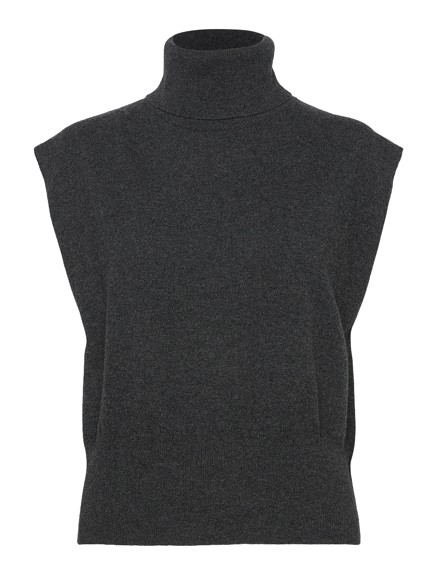 Gestuz - GZmanzi waistcoat - kootud vestid - deep graphite melange - 0
