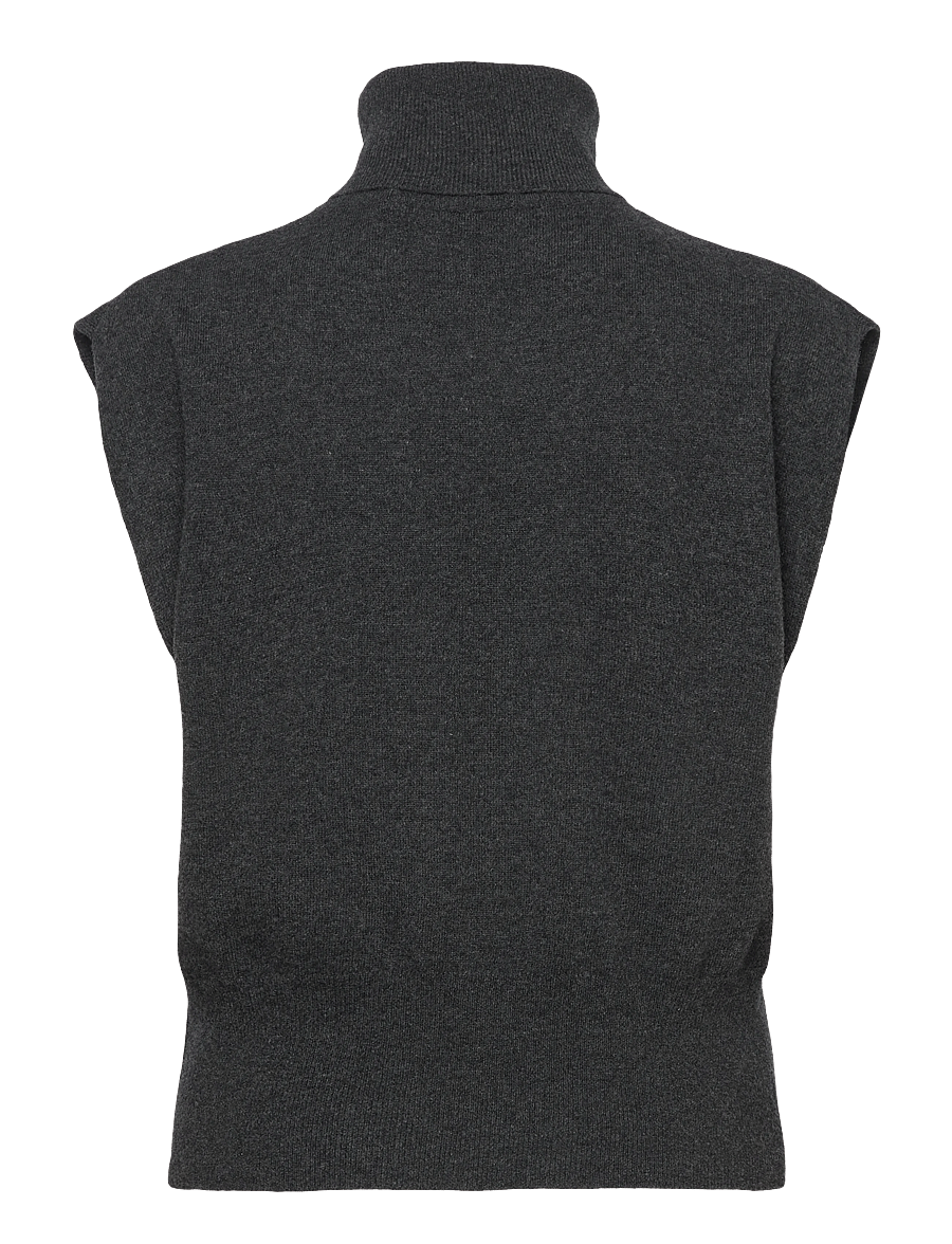 Gestuz - GZmanzi waistcoat - kootud vestid - deep graphite melange - 1