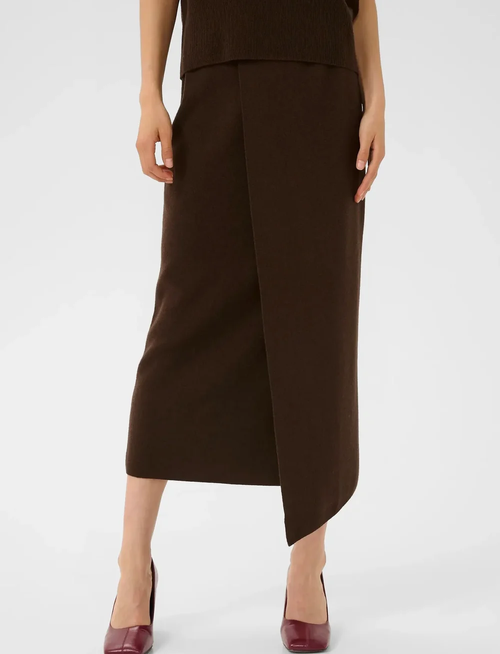Gestuz - GZmanzi skirt - spódnice do kolan i midi - deep burnt brown - 0